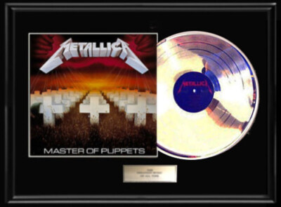 METALLICA MASTER OF PUPPETS WHITE GOLD SILVER PLATINUM TONED