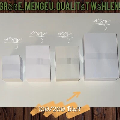 VERSANDO Druckerpapier weiß DIN A6 & A7 100 / 200 Blatt 80g/qm Notizpapier Schmierpapier