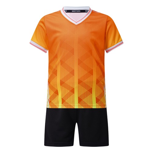 Kids Boys Sports Set 2 Piece Football Outfit Athletic Suit T-shirt Quick Dry - Picture 22 of 61