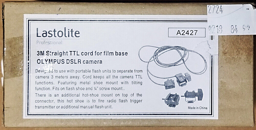 NEW Lastolite 3M Straight Cord TTL Off-Camera Flash Cable: Olymp