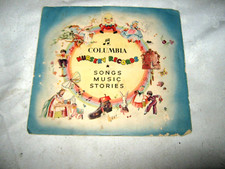 A Vintage Columbia Aust Nursery Songs Mottle Blue Bakelite Children's Record