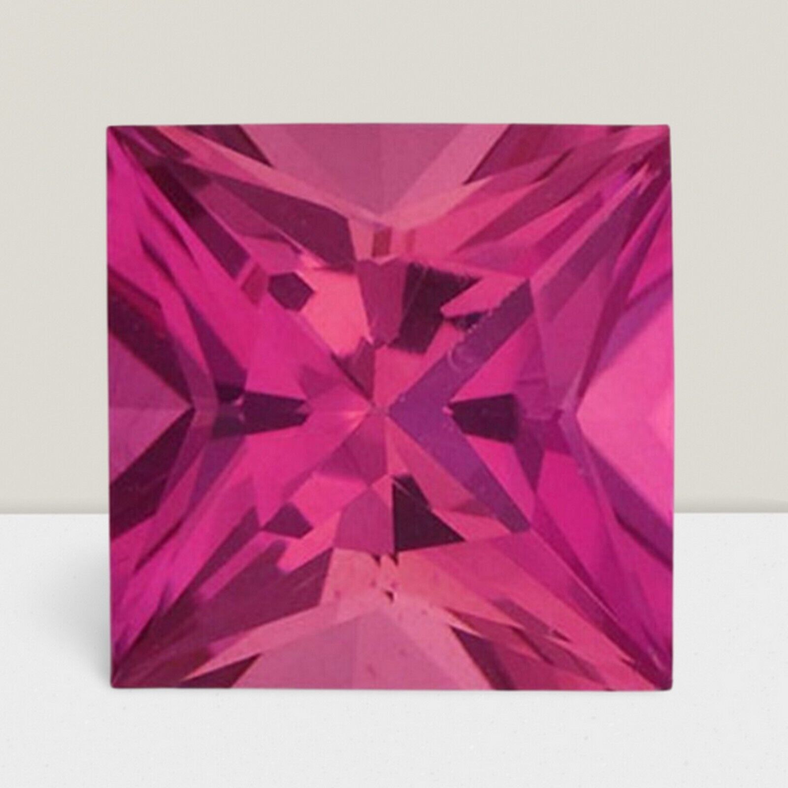 Pink Tourmaline Square Cut Gemstone 0.21 Cts - 4 mm Lustrous Loose Gem
