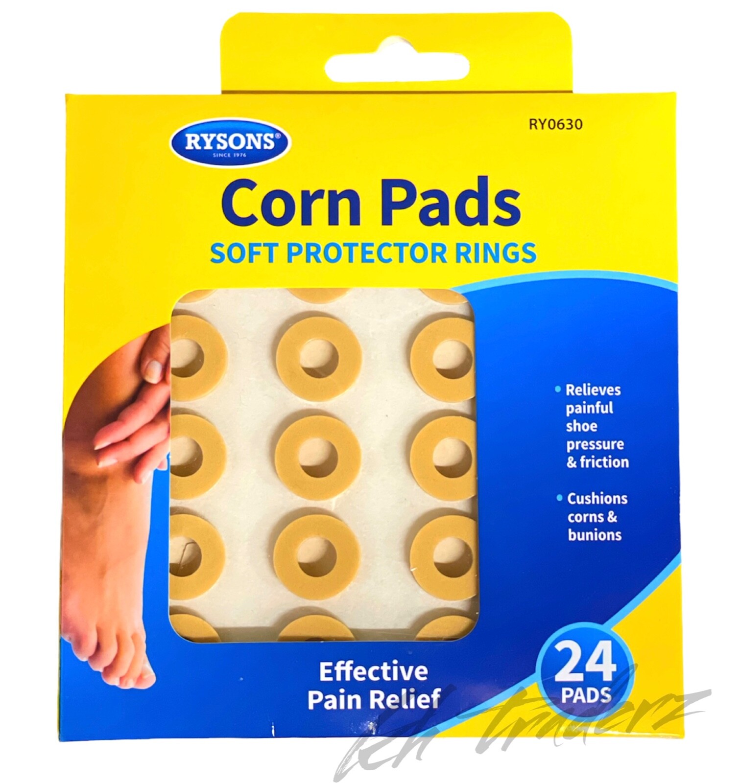Corn Pads Round Foam Cushion Adhesive Protective Ring Plasters Pack of