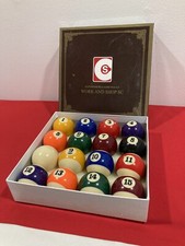 WORK AND SHOP SC Complete Set of 16 Superior Billiard Pool Balls IN ORIGINAL BOX