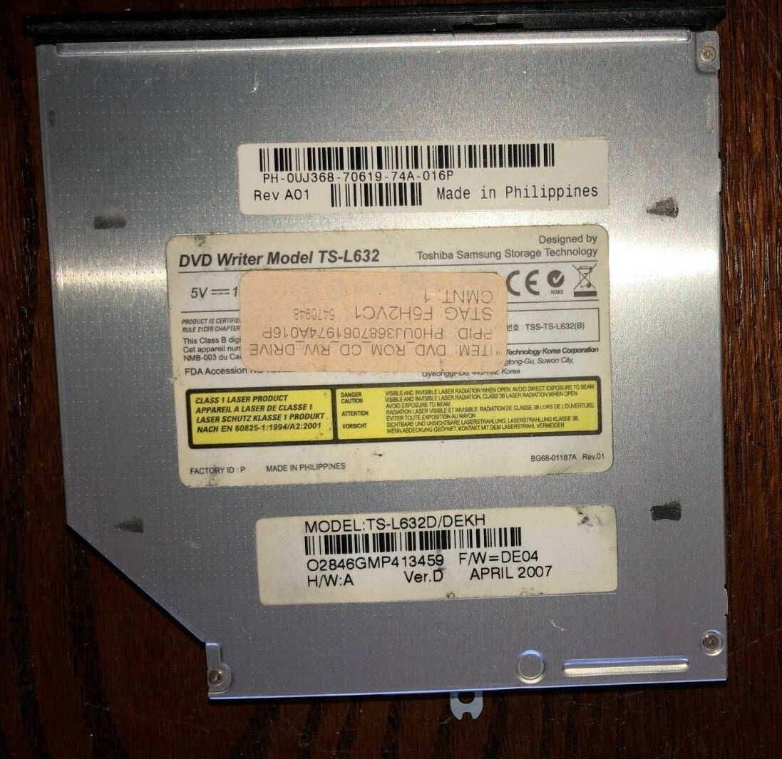 Dell Inspiron 6400 Toshiba TS-L632D/DEKH DVD-RW F/W=DE04 | eBay Dell Inspiron 6400 Toshiba TS-L632D/DEKH DVD-RW F/W=DE04 | eBay