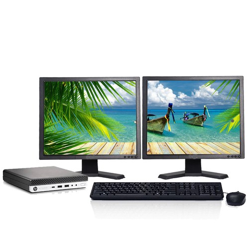 HP Desktop i5 Computer Mini PC Up To 16GB RAM 1TB SSD/HDD 24" LCD Windows 10 Pro - Picture 9 of 12