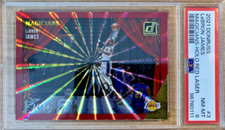 Lebron James 2021-22 Donruss Magicians Holo Red Laser  /99 PSA 8 NM-MT Lakers