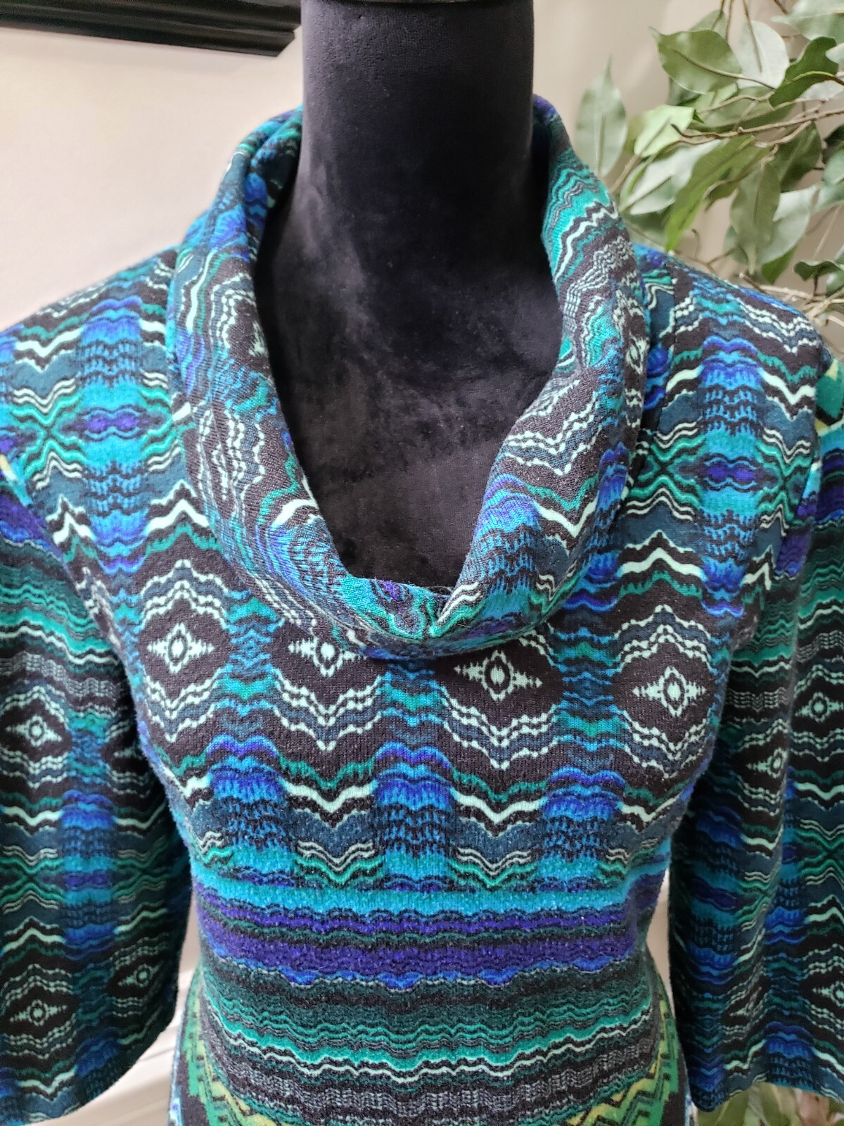 Perceptions Womens Multicolor Polyester Cowl Neck… - image 5