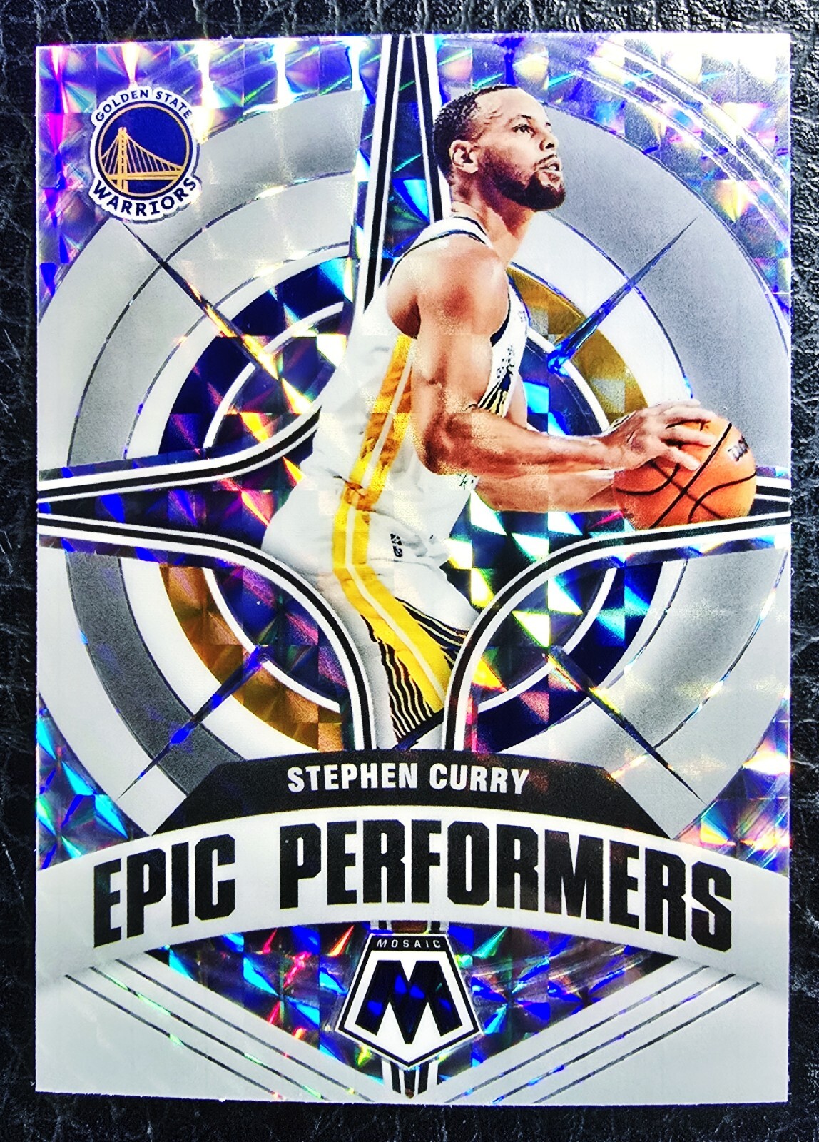 2021-22 PANINI MOSAIC STEPHEN CURRY SILVER EPIC PERFORMERS #7 WARRIORS MVP MINT