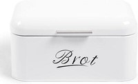 Theo&Cleo Brotkasten GroßEr KnäCkebrot Box Metall Weiß 31Cm 19Cm 16Cm