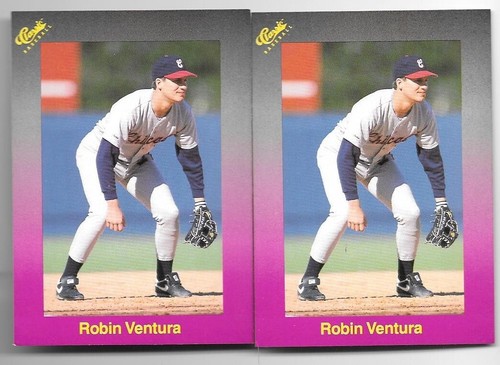 ROBIN VENTURA ROOKIE 2 CARD LOT 1989 CLASSIC 177 CHICAGO WHITE SOX NEW YORK METS