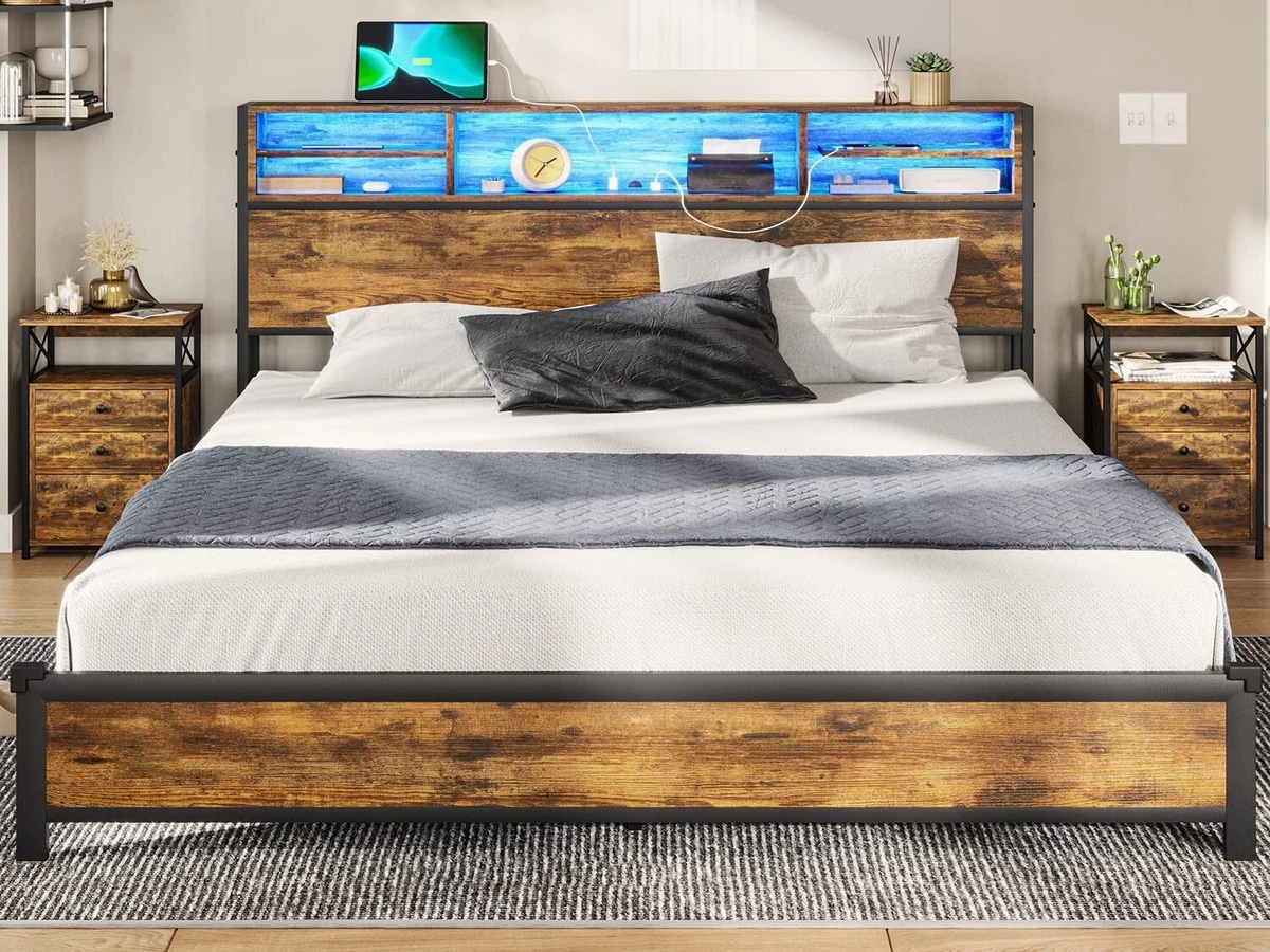 Ebay king size cheap bed with storage