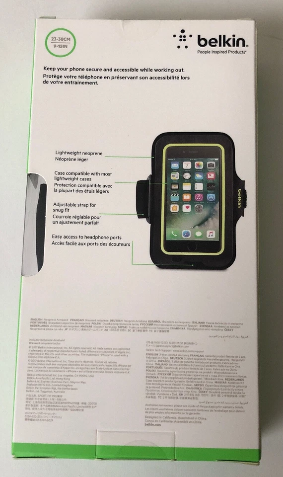 Belkin Sport Fit Armband - for iPhone - 8 Plus , 7 Plus ,6s Plus, 6 Plus - Image 2 of 4