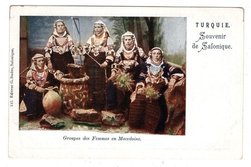 Turkey AK Group Macedonian Women Unused Map (BA0835