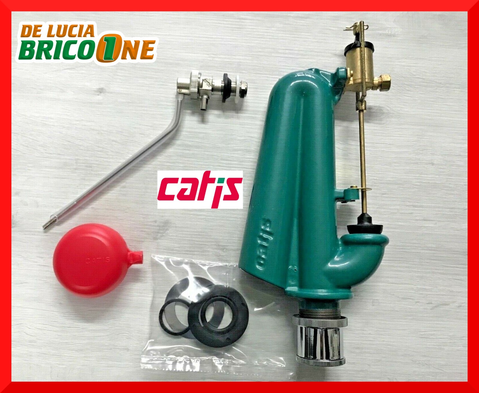 KIT BATTERIA SIFONE + GALLEGGIANTE e SFERA ORIGINALE CATIS X CASSETTA WC BAGNO