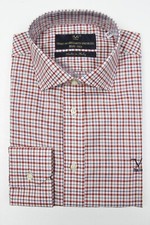 Versace 1969 Men's White Check Shirt size 15.3/4" 40 Made in Italy Gift for Him