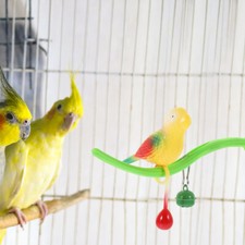 Plastic Bird Perch Toy Stand for Parakeet Parrot Cage Play Training Supplies