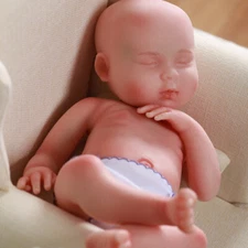 COSDDOLL 17" Eyes Closed Sleeping Reborn Baby Dolls Full Body Platinum Silicone