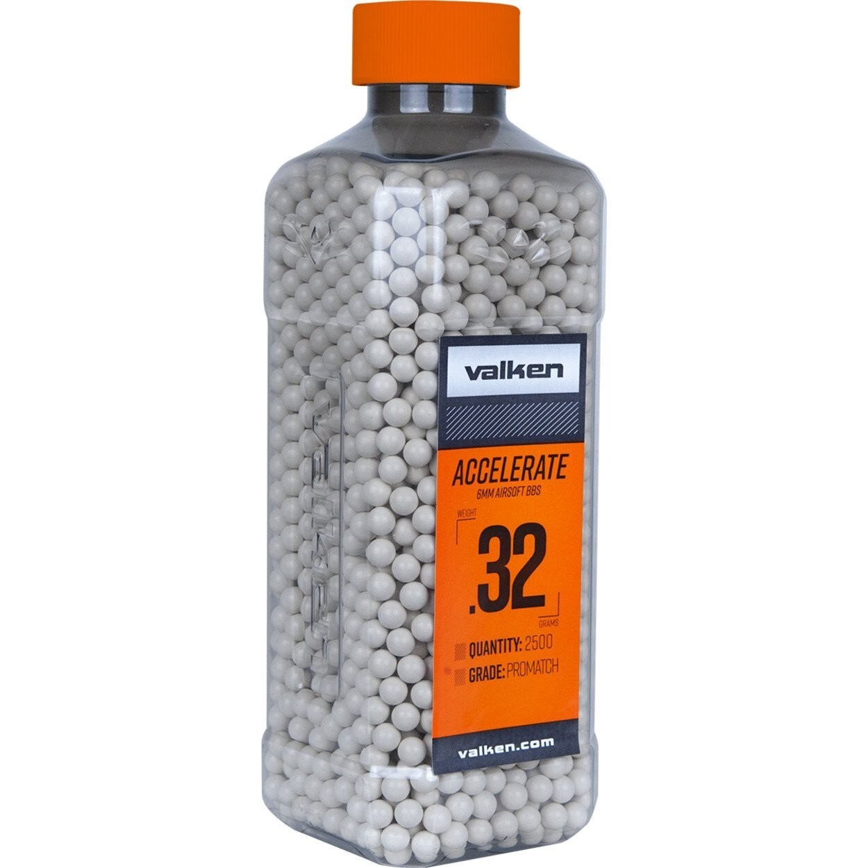 Valken Airsoft ACCELERATE Tactical 0.32g White Plastic 2500c
