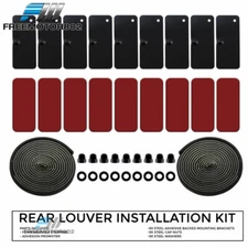 Upgraded Universal Rear Window Louver Installation Hardware Kit (Steel Brackets)