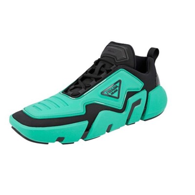 New! Prada Techno Stretch Sneaker Green Mens Size 11.5 US 10.5 UK MSRP $995