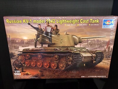 TRUMPETER 00360 RUSSIAN KV-1 1942 LIGHTWEIGHT CAST TANK MODEL KIT-NIB-1/35 SCALE