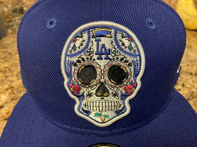 la dodgers skull hat