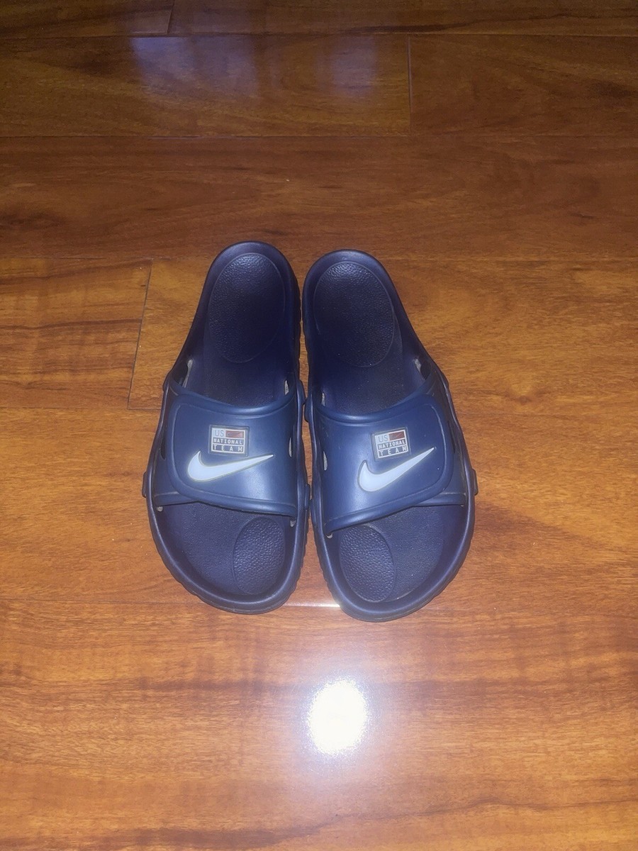 NIKE USMNT 1995 SOCCER SANDLES SLIDES Sz 10 Made In Italy | eBay display picture 3