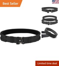 Unisex Heavy Duty 1.75 Inch MOLLE Belt with Quick Release - Size Medium in Black