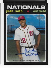 2020 Topps Heritage High Numbers Real One Autographs #ROA-JS Juan Soto Nationals