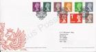 GB ROYAL MAIL FDC COVER 2013 MACHIN DEFINITIVES WINDSOR PMK 1p-£1 NVI M12L MA12