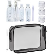 Clear Travel Toiletry Bag TSA Approved Toiletry Cosmetic Bags Men Women  Tra...