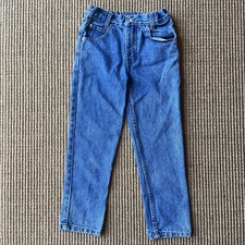 Vintage 90s Girls Bootleg Straight Blue Jeans By Jordache 6X Mom Jeans