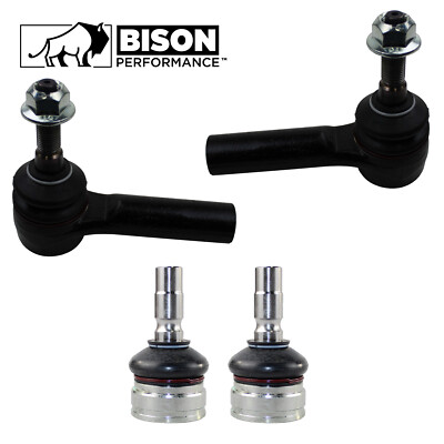 Bison Performance 4pc Front Outer Tie Rod Lower Ball Joint Kit For Ford Mustang