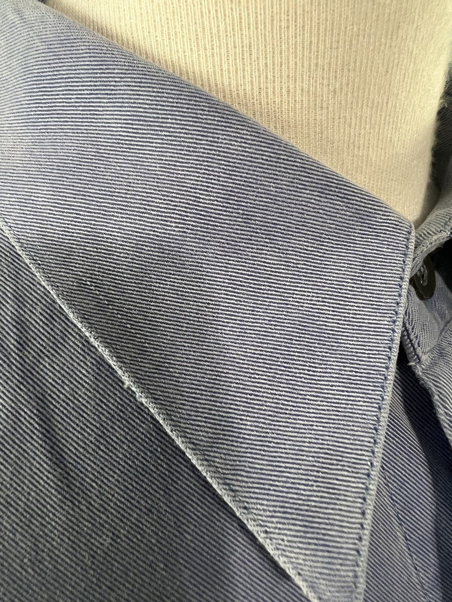 Ermenegildo Zegna Long Sleeve Button Front Shirt 50% Cotton 50