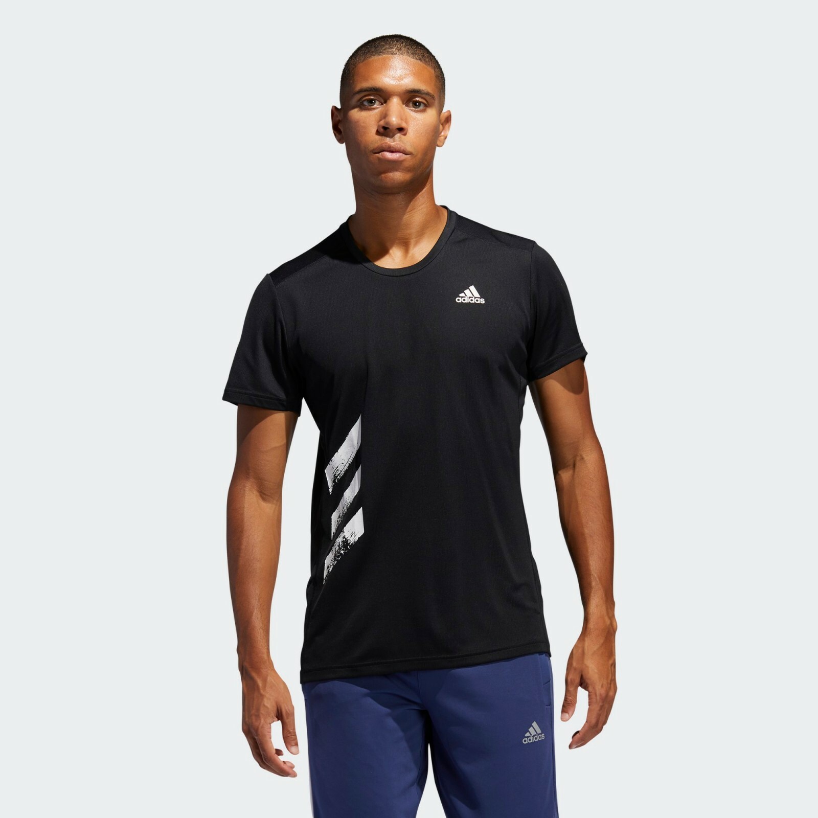 Adidas Men\u0026#039;s Shirt Run It 3-Stripes Tee FR8382 | eBay