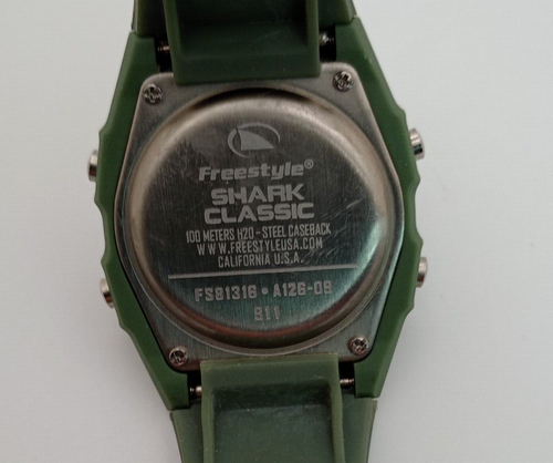Freestyle Shark Classic FS81316 Night Vision Steel back 100m H2o Green Camo Rare - Picture 10 of 15