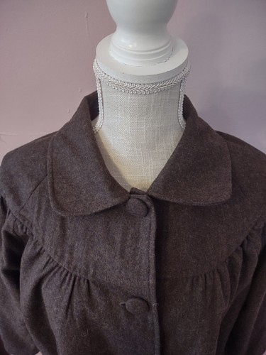NWT / NOS Vintage Apostrophe Brown Wool Silk Blend Swing Jacket Women's Medium - Picture 8 of 18