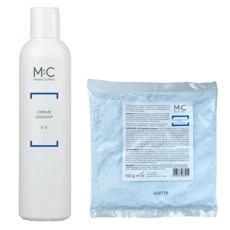 Comair M:C Blondierpulver 100g Beutel + 250ml Creme Oxidant 6%