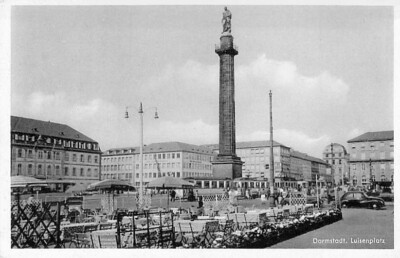 Darmstadt Postcard Luisenplatz Restaurant Tram Postcard Publisher Kaufhof AG 