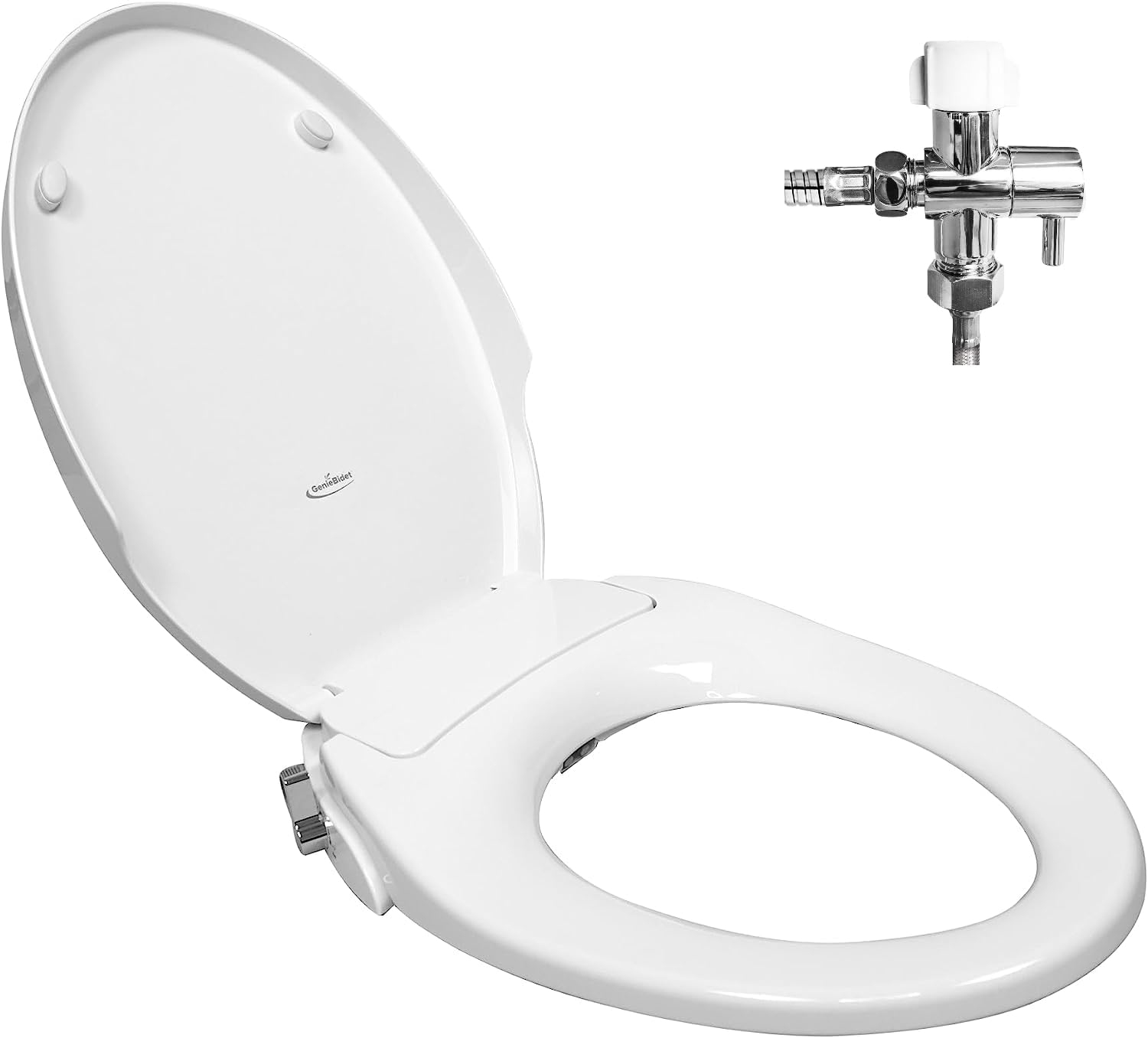Elongated Bidet Toilet Seat | Fits Your Current Toilet Seat - No Wiring & Easy I