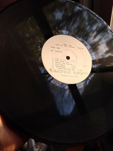 CRANIUM'S The Stooges Iggy Pop LIVE AT THE CHANNEL 7-19-88 dj PROMO Lp NM - Picture 7 of 12