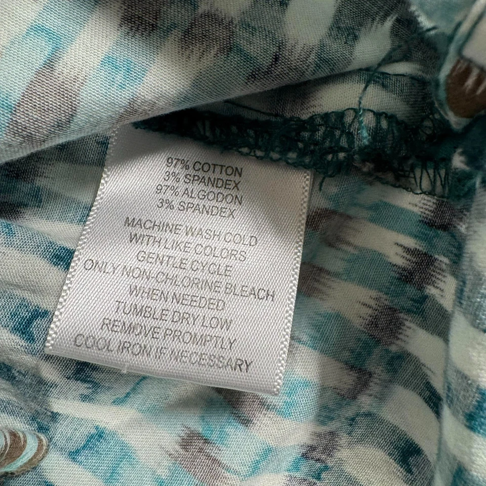 Blusa Sag Harbor Mujer XL Elastizada Tribal Ikat Artística Grandmacore Y2K Boho Años 90 Foto 4 de 4