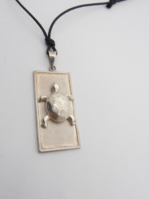 Cozzi Gioielli Turtle Pendant Sterling Silver 925 Charm Tortoise Reptile