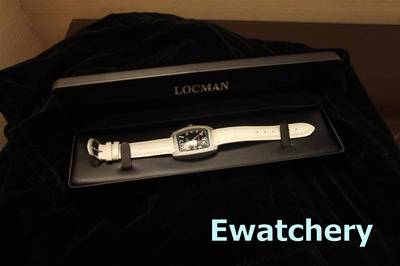 Authentic Ladies 488 black Locman factory diamond LOCMAN DIAMOND REF 488 Diamond Pave Black W/ Red Band  main image 3
