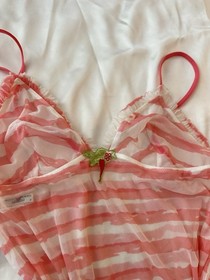 La Perla Sheer Pink Striped Chemise Nightdress