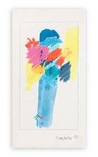 ODDINO GUARNIERI Opera Tecnica Mista Su Cartoncino 34x18 Anno 1997 Arte Astratto