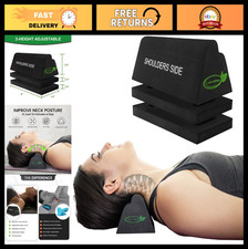 Cervical Traction Device Neck Stretcher for Spinal Alignment, Firm Support Blo