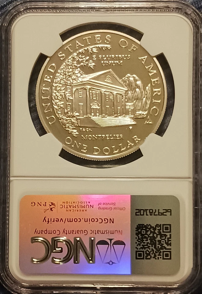 1999-P Dolley Madison S$1 Silver Commemorative Dollar Coin - NGC PF 69 UCAM - Image 2 of 4