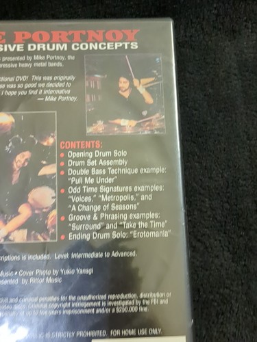 Mike Portnoy Progressive Drum Concepts Dream Theater Instructional Lessons DVD - Picture 16 of 24